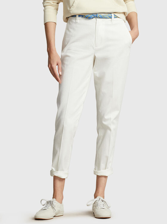 Cotton blend chinos - 1