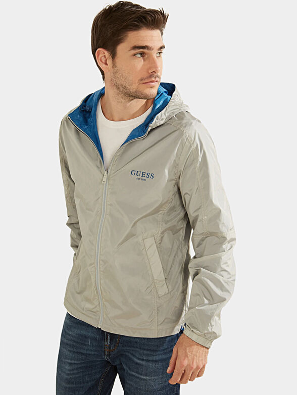 Reversible jacket with logo print - 4