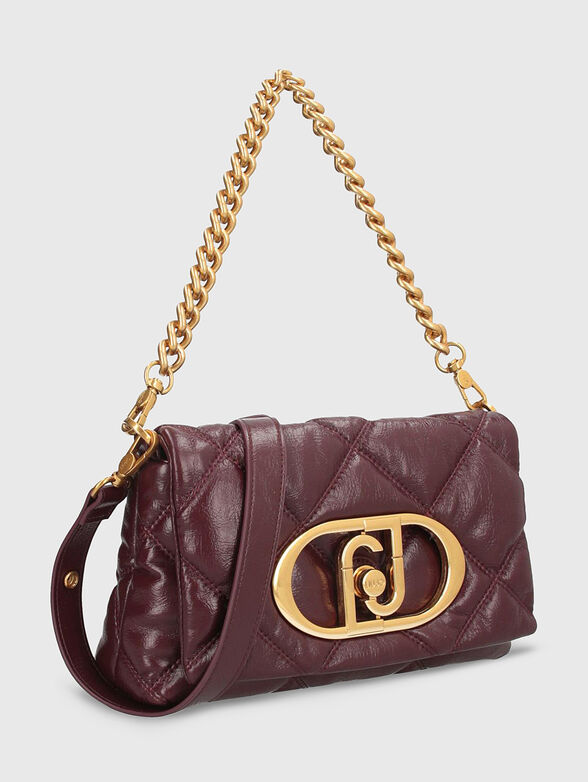 Black quilted bag with logo  - 3