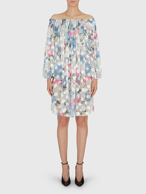 Silk blend mini dress - 1