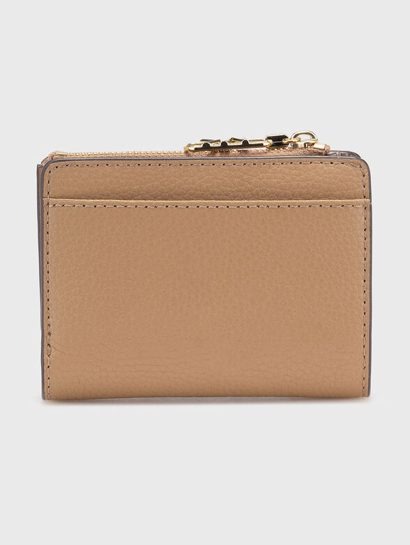 Wallet with logo detail in beige - 2