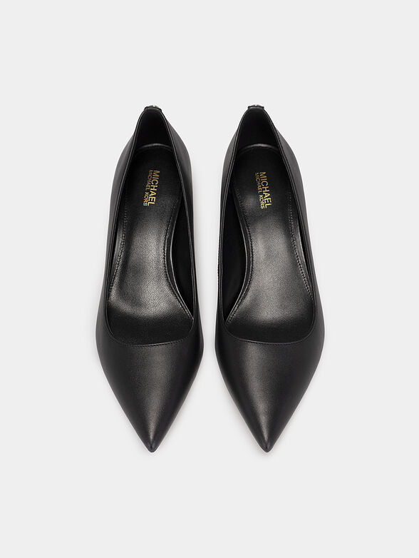 ALINA black leather heeled shoes - 6