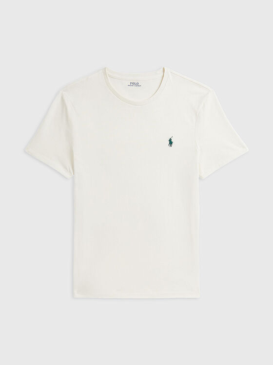 Slim T-shirt with logo embroidery - 1