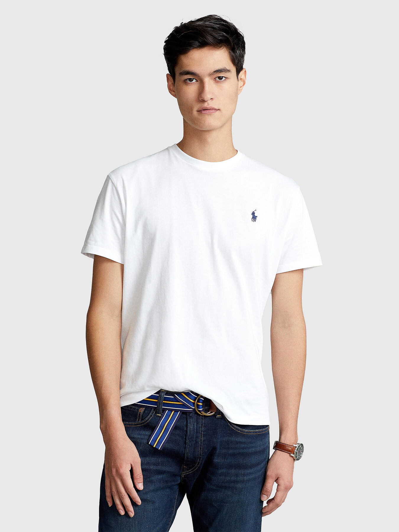 Cotton T-shirt with accent logo embroidery brand POLO RALPH