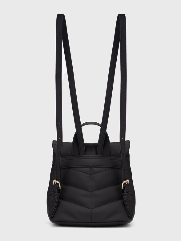 Black backpack with quilted effect - 2