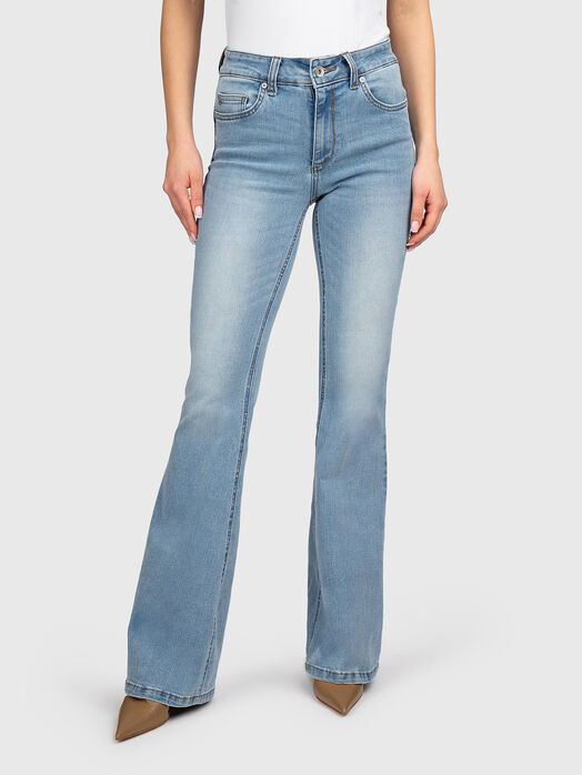Flared jeans with a washed effect