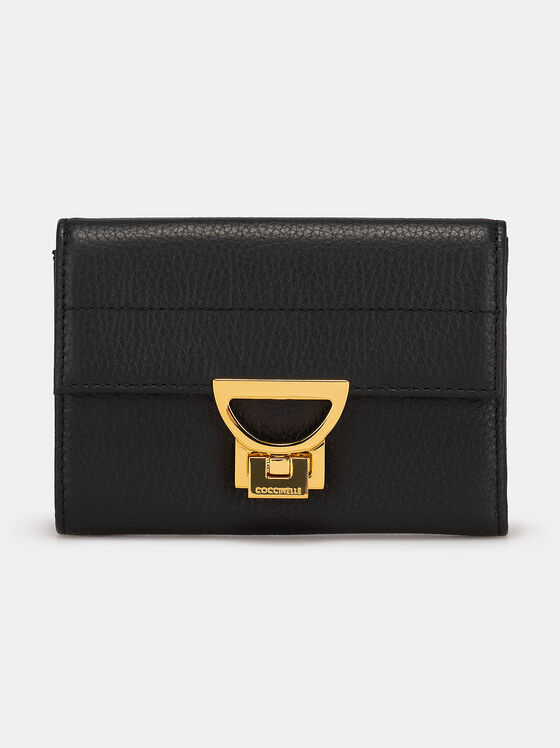 Leather purse with gold-coloured detail - 1