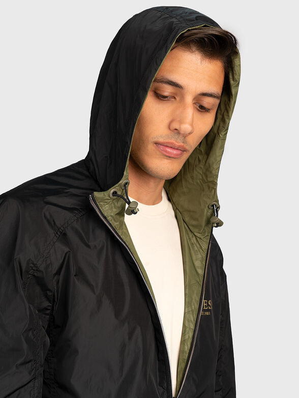 Reversible jacket with logo print - 6