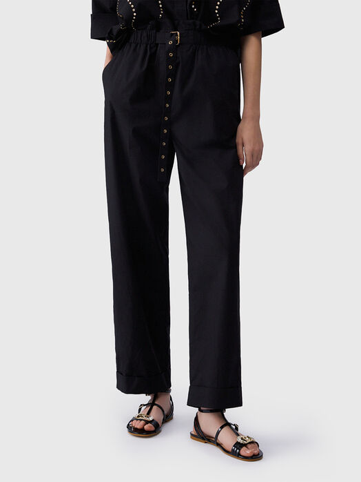Black cotton pants 