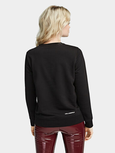 IKONIK Black sweatshirt with rhinestone logo print - 4