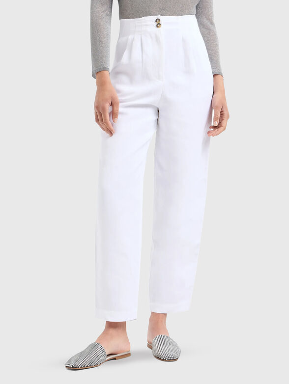 White pants with high waist  - 1