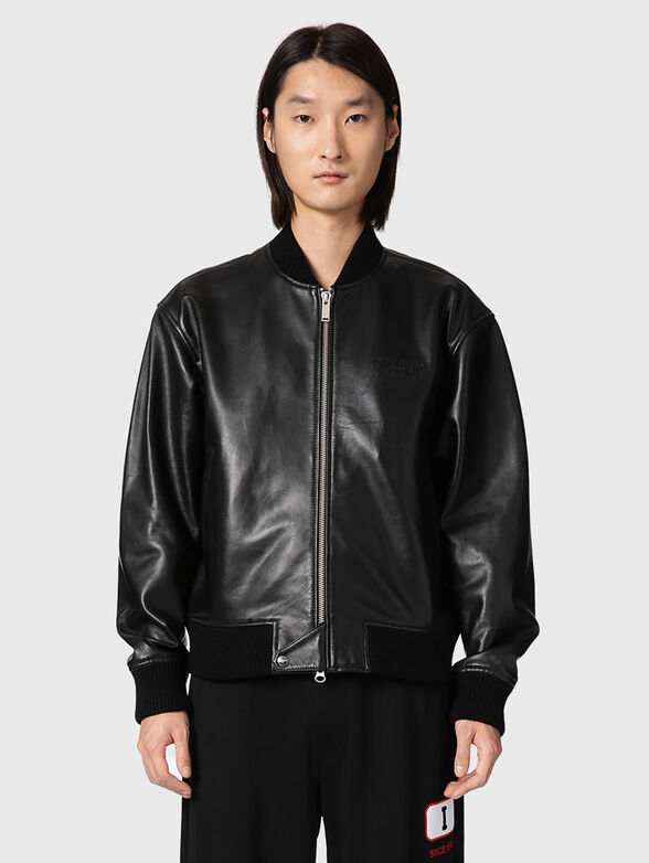 Leather bomber jacket - 1