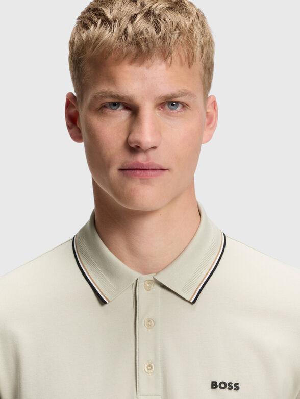 Cotton-blend polo shirt  - 4