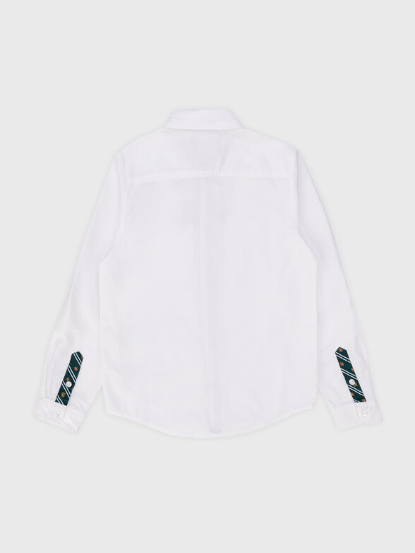 Embroidered oxford shirt in cotton - 2