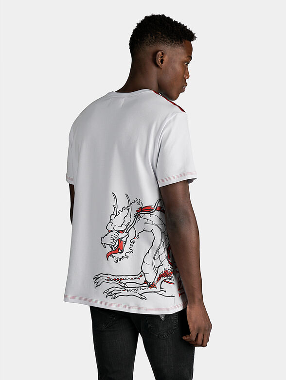 White T-shirt with red accents - 1