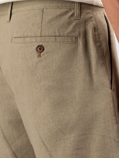 Linen and cotton shorts - 3
