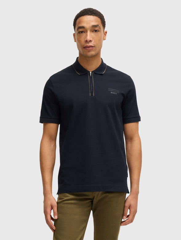 Polo shirt with short sleeves and logo - 1