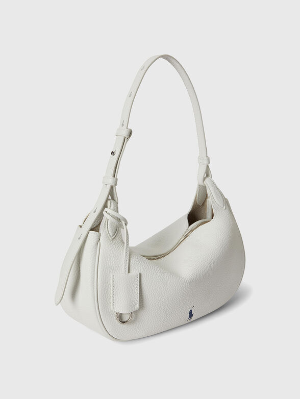 White leather bag with logo detail - 4