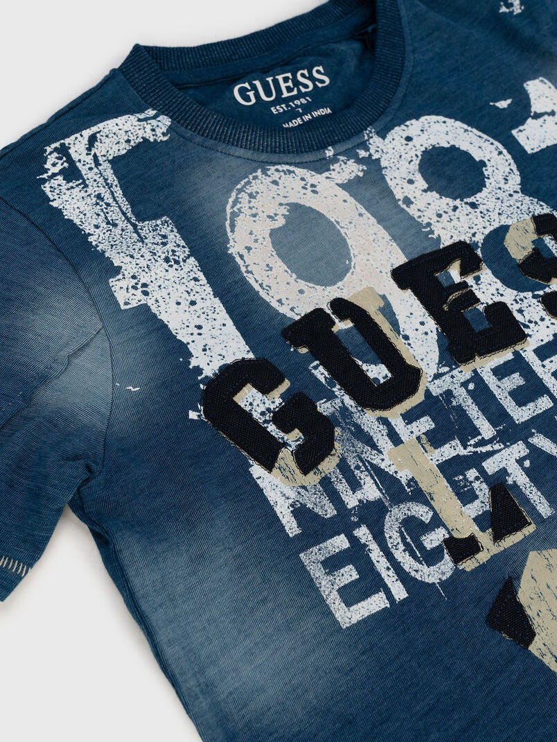 Cotton T-shirt with contrast print - 3