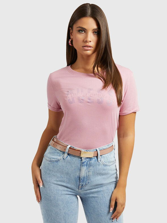 AGATA blue T-shirt with logo print - 1