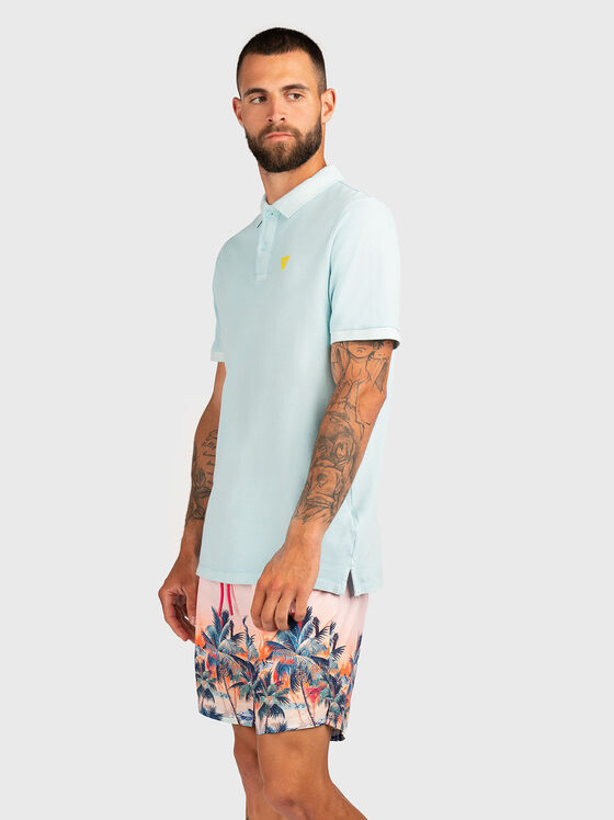 Short sleeve cotton polo shirt - 1