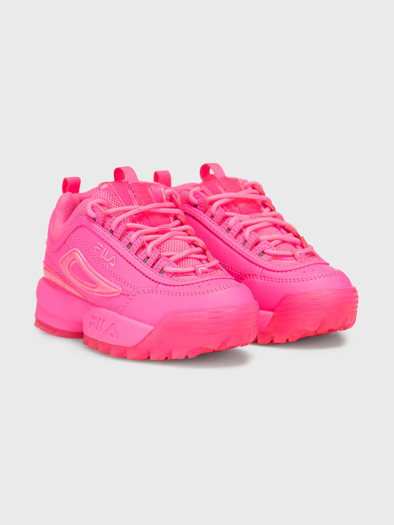 Hot pink fila disruptor clearance