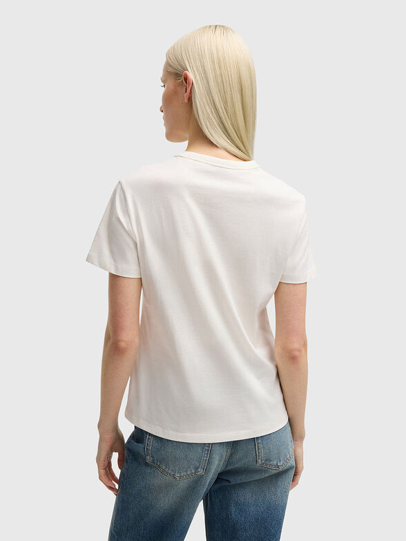 Cotton T-shirt with oval neckline - 3