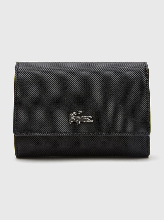 Черно портмоне с лого детайл - 1