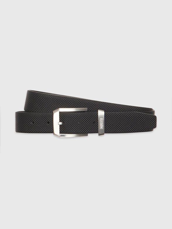 Leather belt with metal buckle  - 1