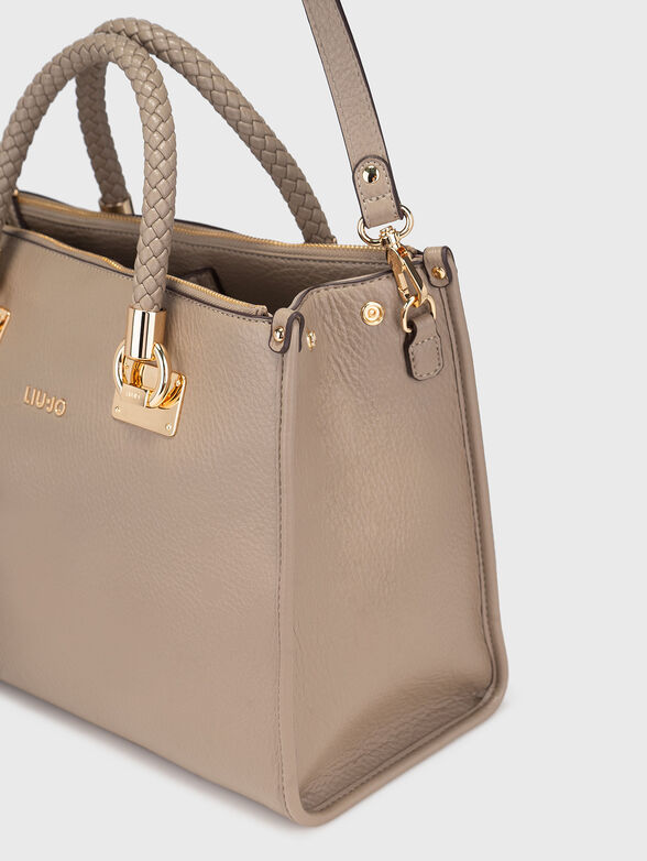 Big bag with zip and gold details - 5