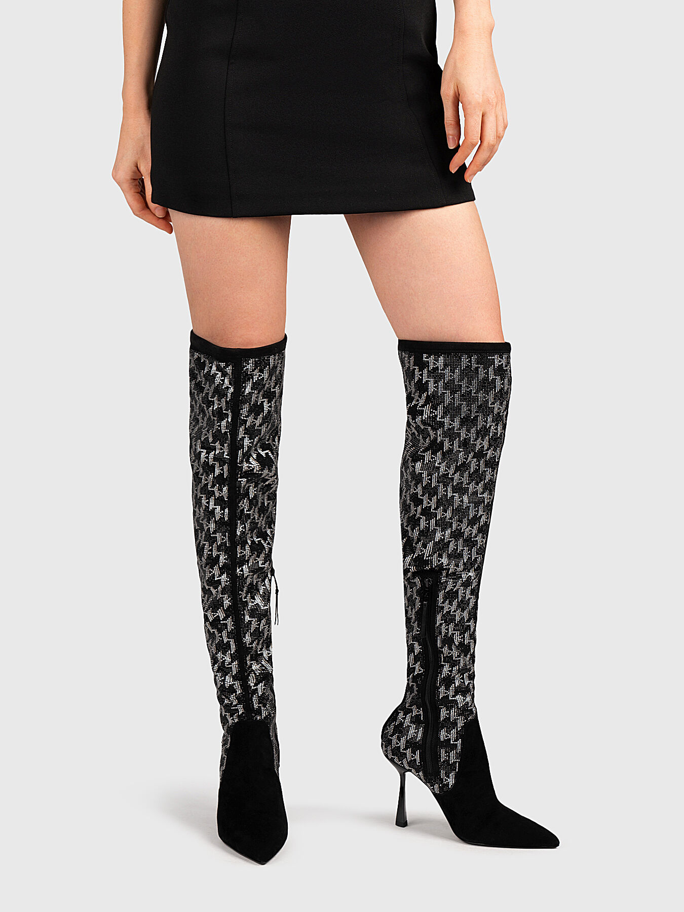 PANDARA II boots with applique rhinestones brand Karl