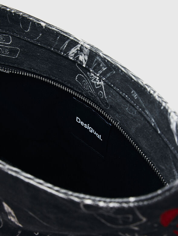 Large black bag with print - 5