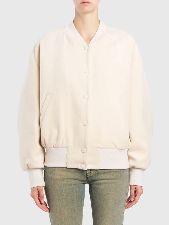 Loose fit bomber wool jacket - 1