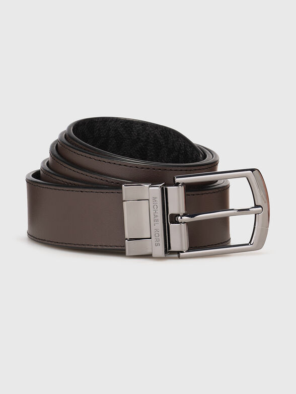 Double face belt with logo print - 0