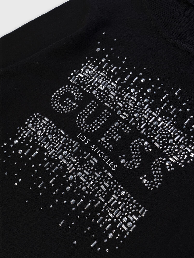 Dress with applique rhinestones - 3