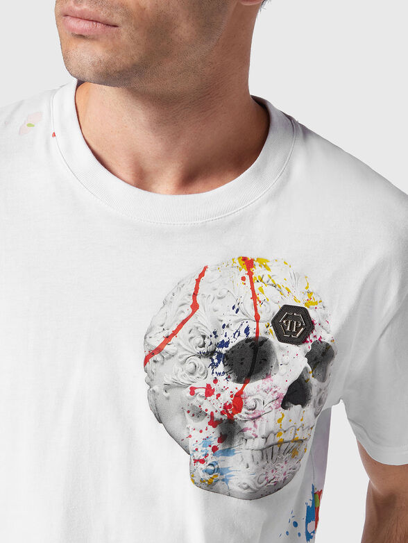 Cotton T-shirt with art print - 4