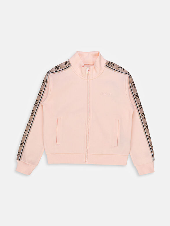 Zipped sweatshirt with logo straps - 1