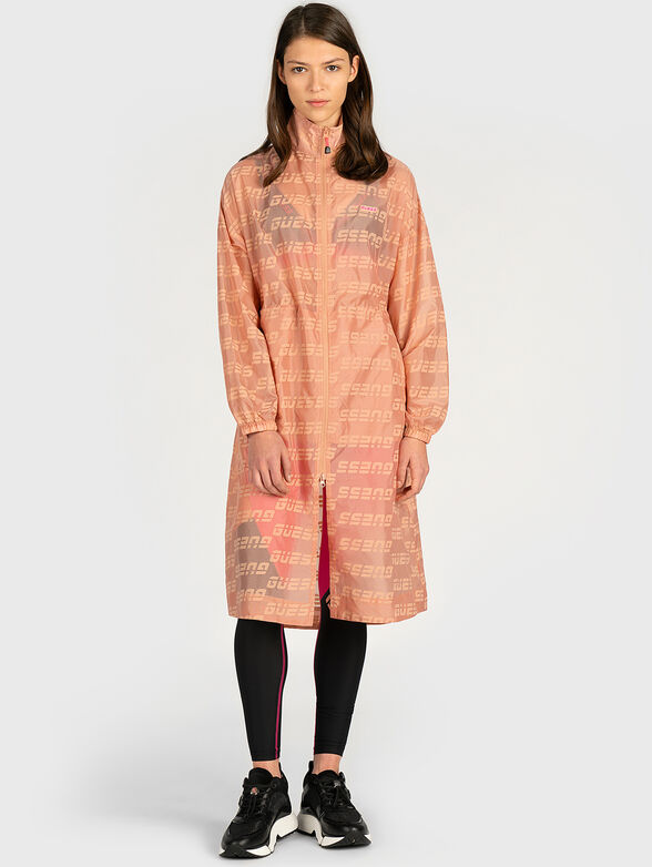 Long jacket with logo print - 1