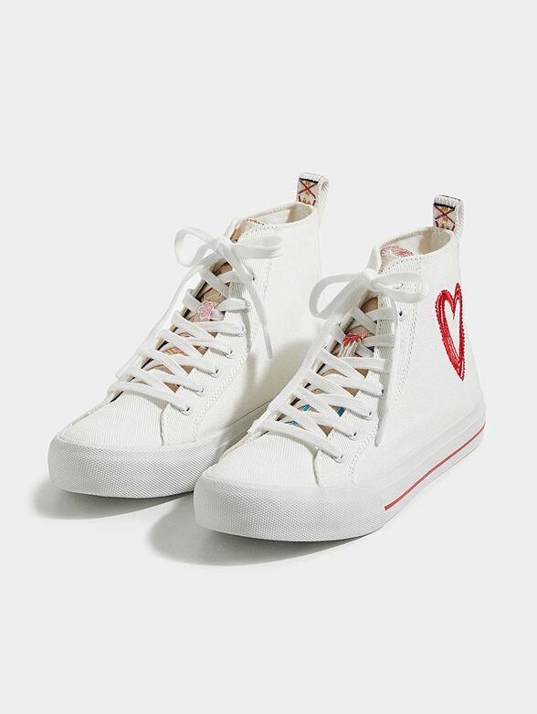 BETA high sneakers with heart embroidery - 2