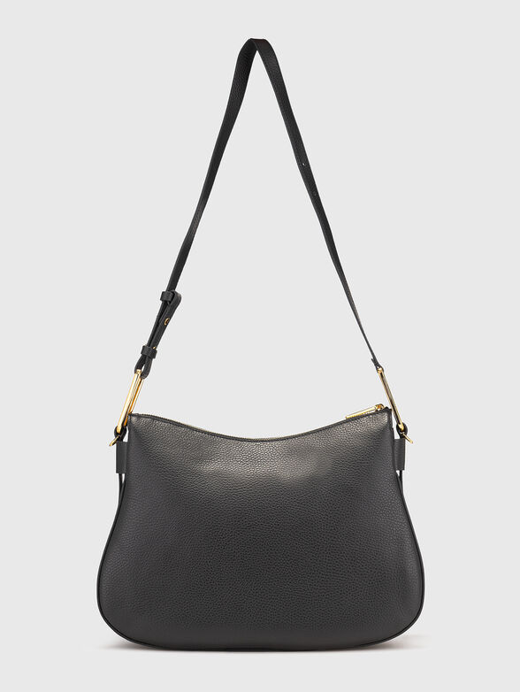 Leather hobo bag with logo - 2