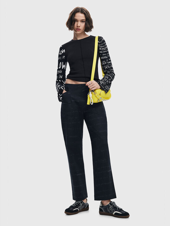 Blouse with accent sleeves - 2