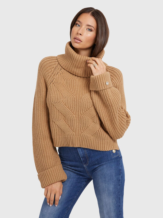 Пуловер с поло яка - 1