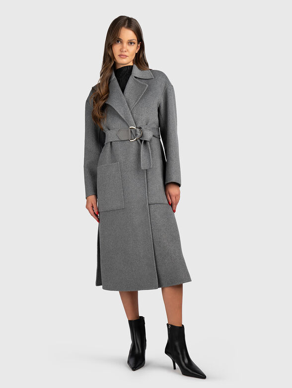 Wool blend coat with belt - 1