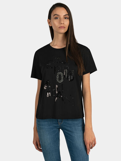 Black Т-shirt with logo - 1