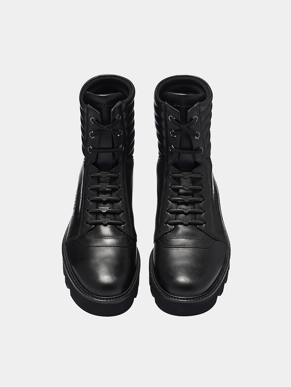 Black leather boots - 1