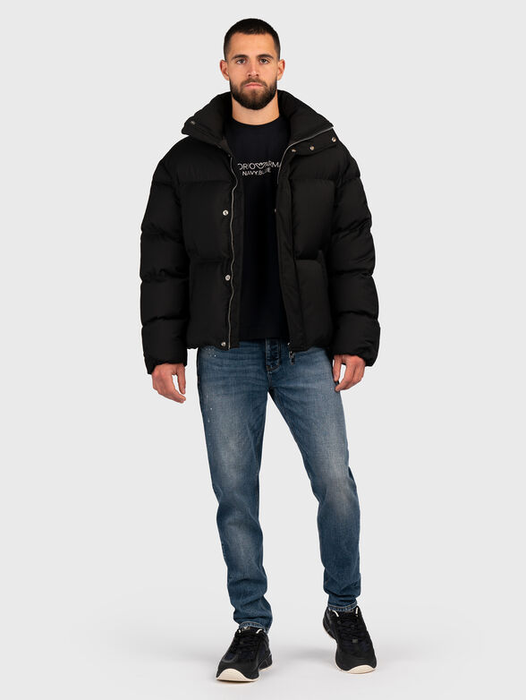 Down jacket with logo patch - 2