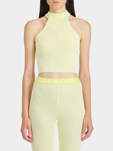 Black knitted top with logo embroidery on the back - 3