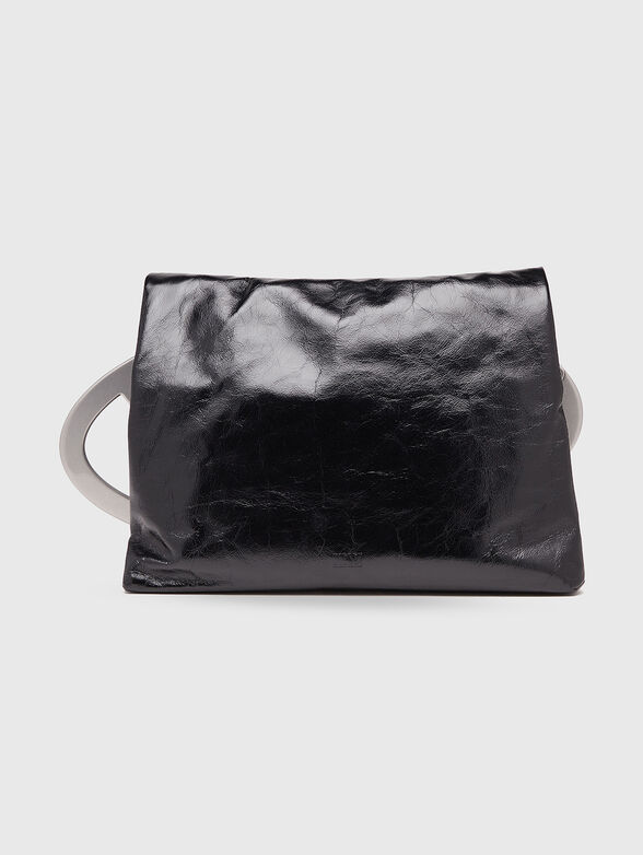 BIG-D POUCH leather clutch with logo accent - 3