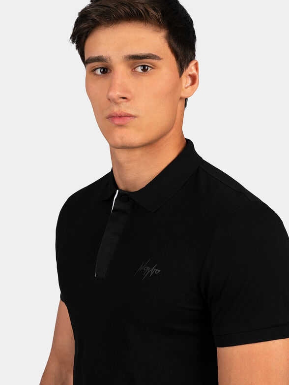 Black polo-shirt with logo detail - 3