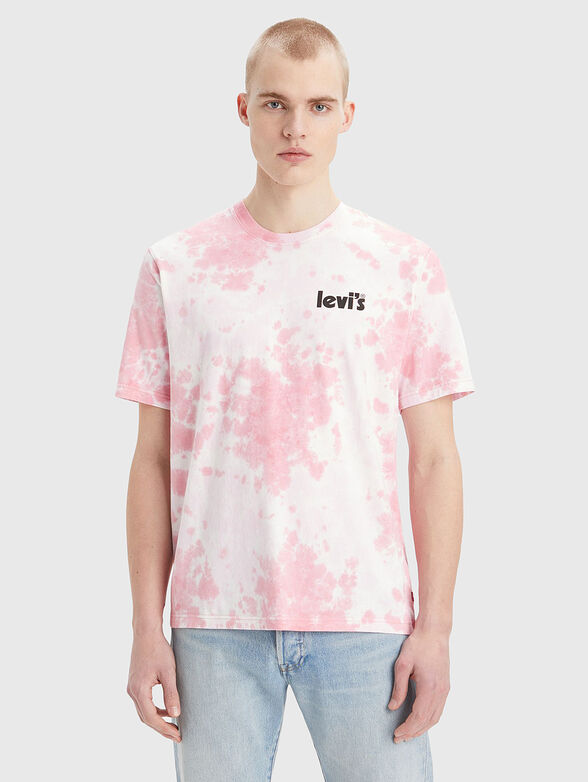Pink T-shirt with logo element - 1
